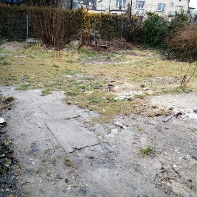 Stan terenu przed realizacją ogrodu w Katowicach