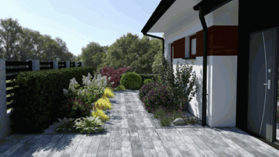 minimalistyczny projekt ogrodu w katowicach